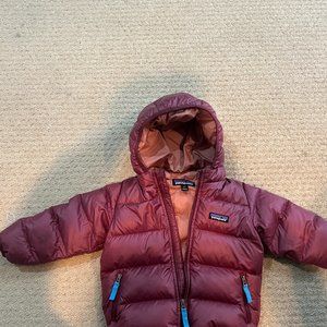 Patagonia Hi-Loft Down Sweater Hooded Jacket - Toddler Girls' - Chicory Red